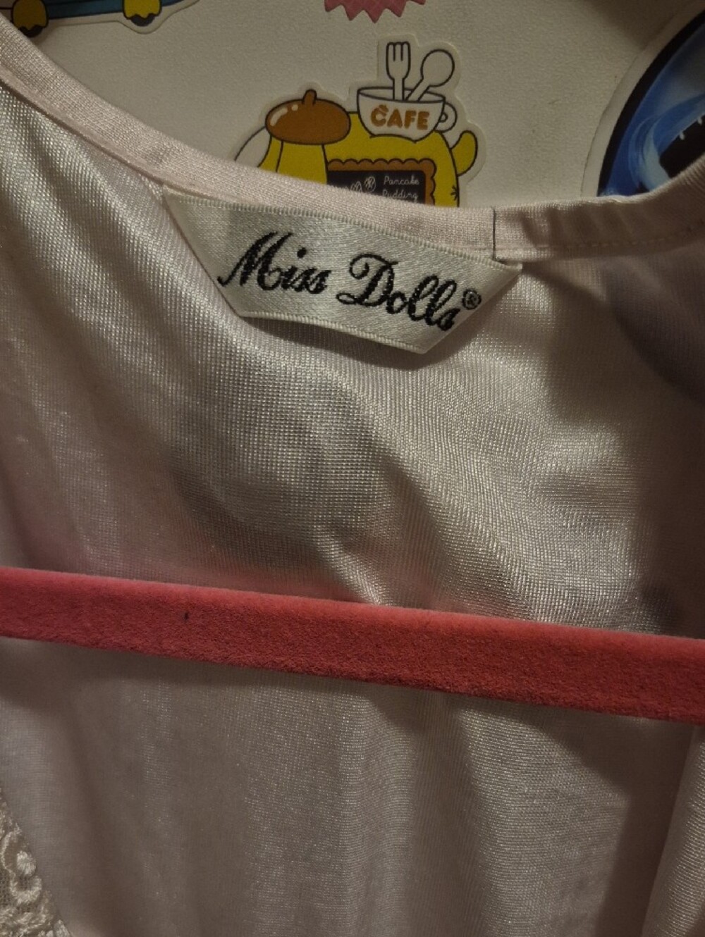 Pink Lace Trim Vintage-Style Nightgown - Picture 2 of 4
